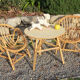 Vintage set for children in rattan