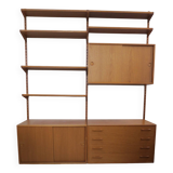 danish wall shelf unit in teak from the 60s by Kai Kristiansen