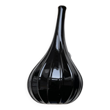 Salviati 2007 Glossy Black Signed Drop Vase 17 cm