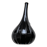 Vase Gouttes 17 cm Salviati 2007 Noir Brillant Signé