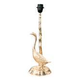 Lampe Oie en Métal Argenté Vintage