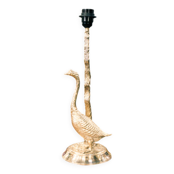 Lampe Oie en Métal Argenté Vintage