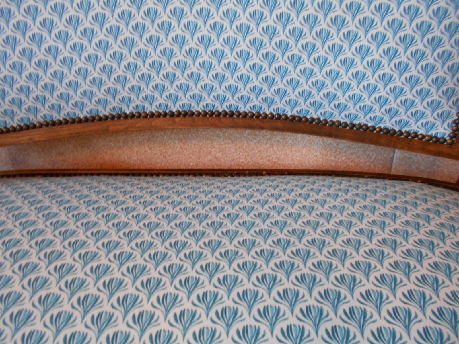 Curved wooden bench