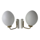 PAIR OF VINTAGE OVOID WALL LIGHTS