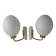 PAIR OF VINTAGE OVOID WALL LIGHTS