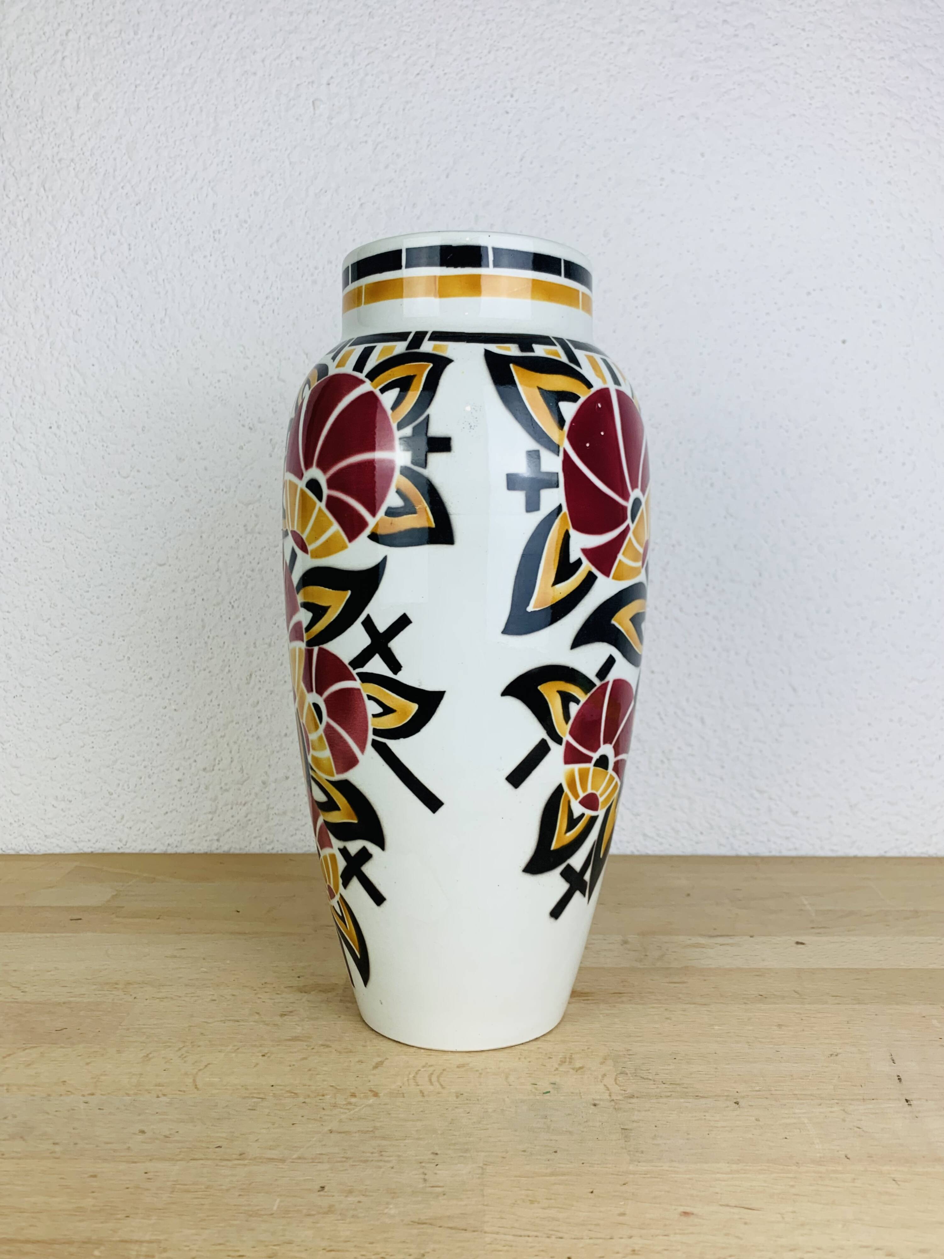 Art Deco vase, Pergola model, Keller & Guérin Lunéville