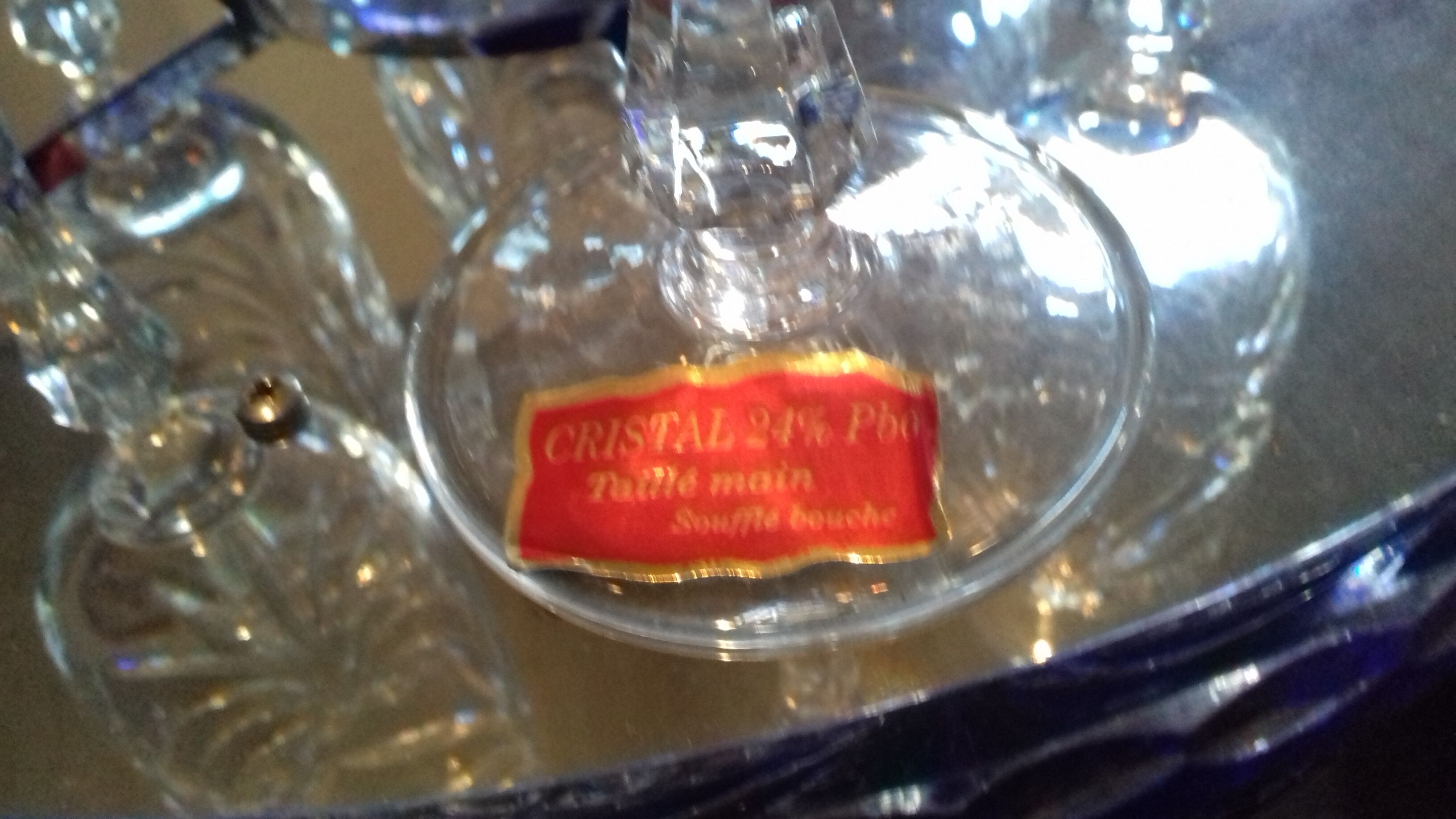 Champagne cellar and its 12 flutes in Crystal of Lorraine
