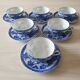 Set of 6 porcelain cups