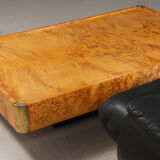 Coffee table in magnifying glass and brass