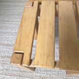 2 solid beech wood stools 1980