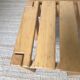 2 solid beech wood stools 1980