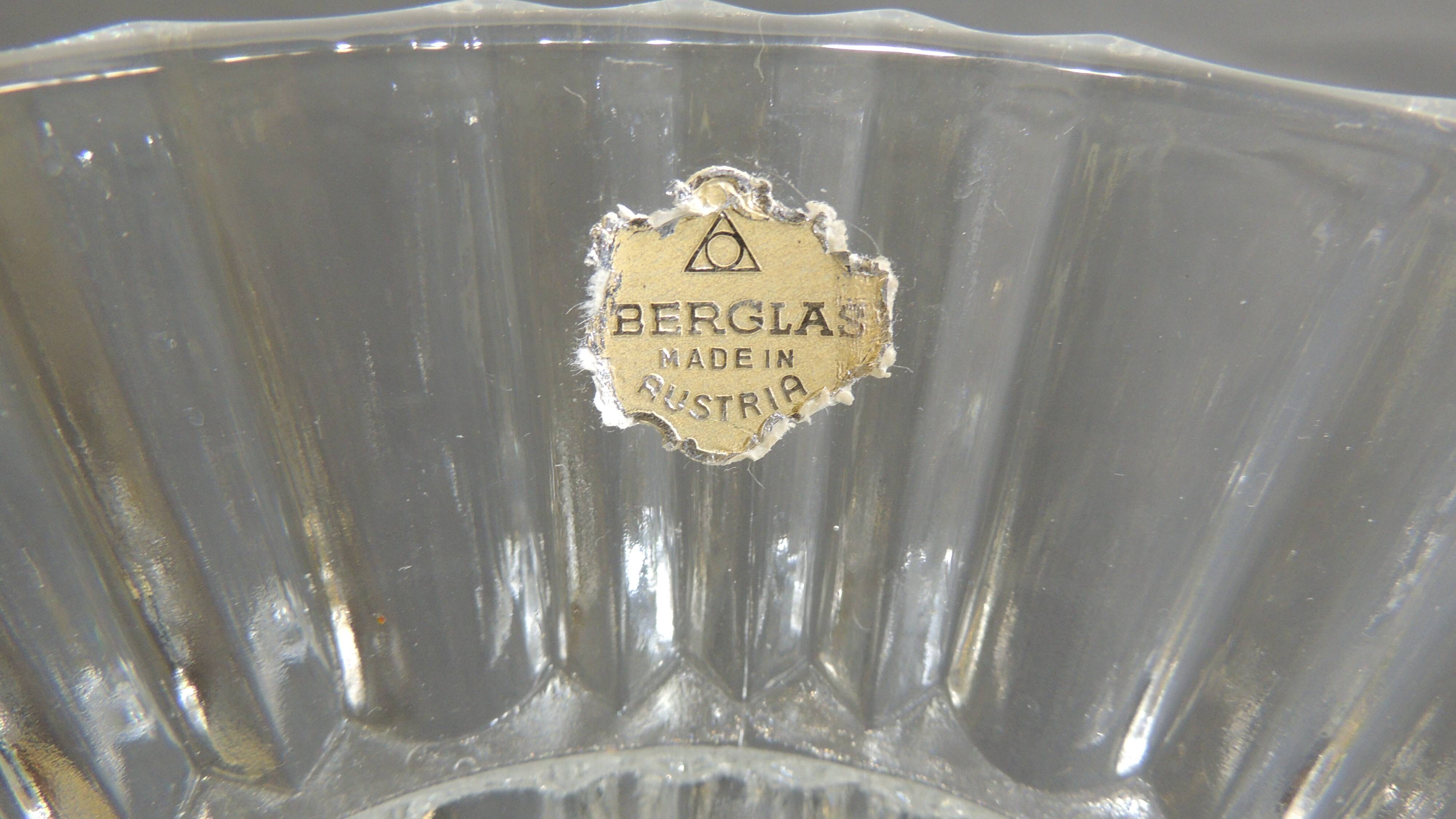 Vintage cut glass ice bucket – Berglas Austria – 1970s