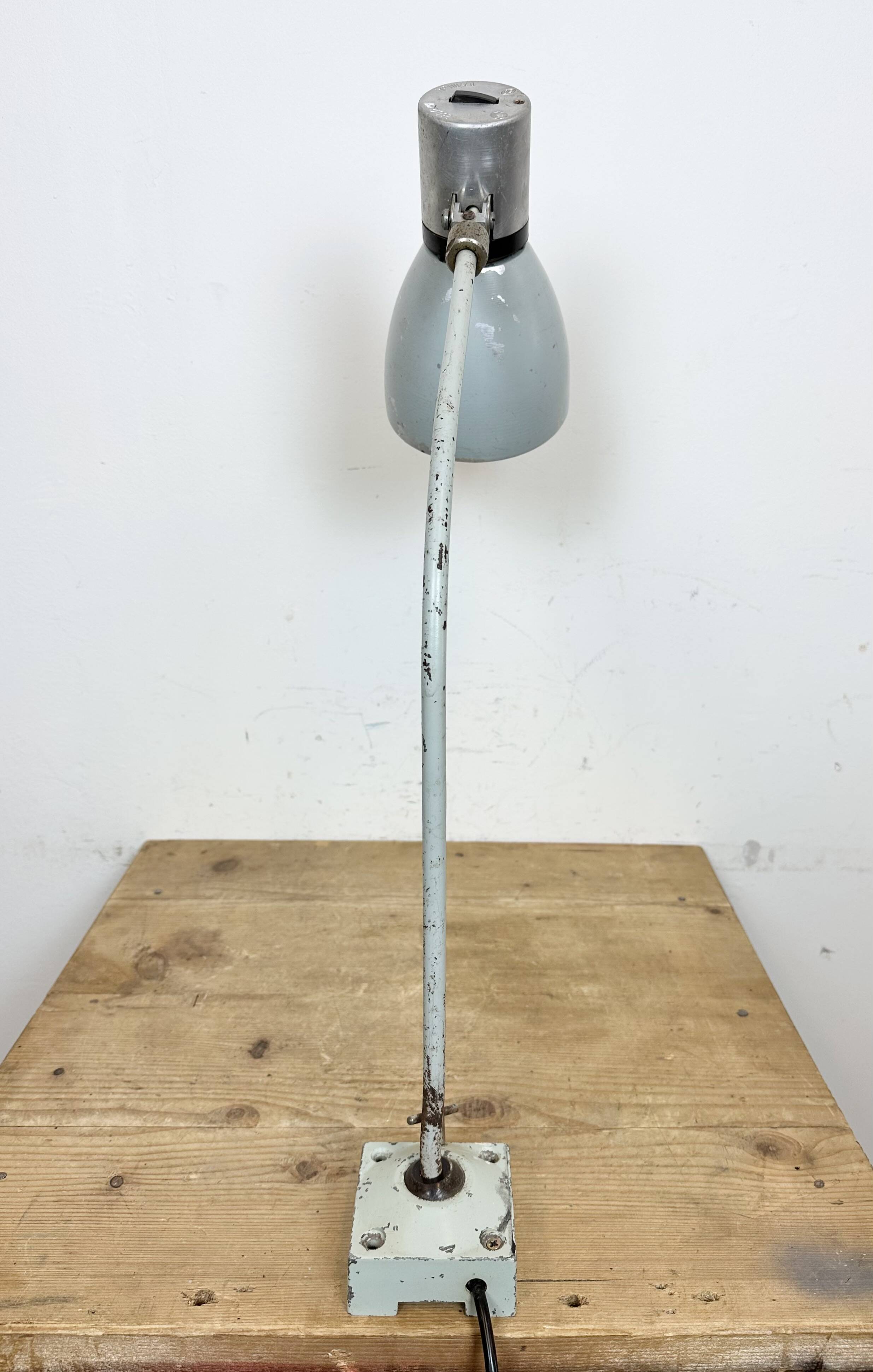 Grey Industrial Table Lamp from Elektrosvit, 1970s