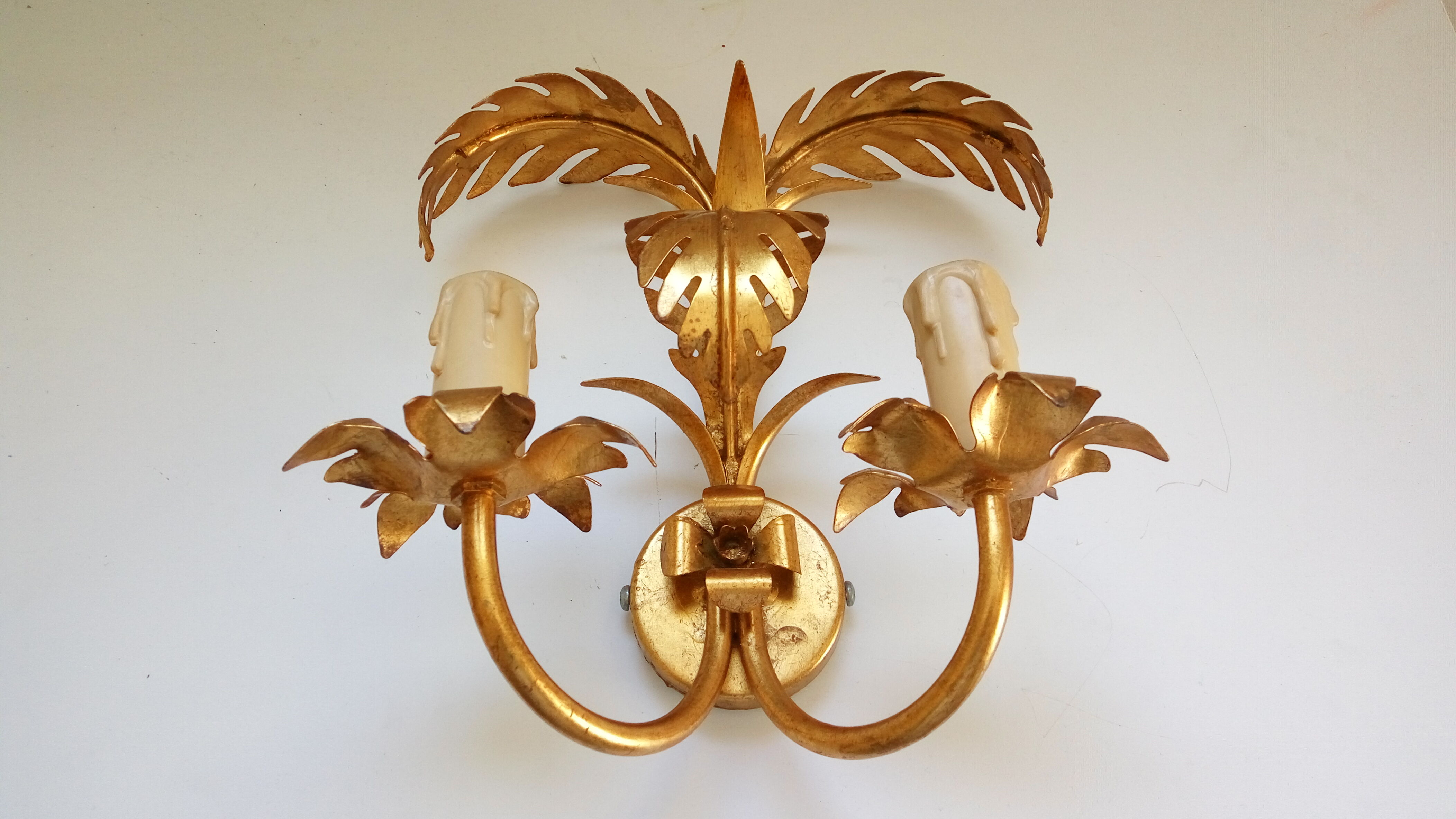 Vintage palm wall lamp