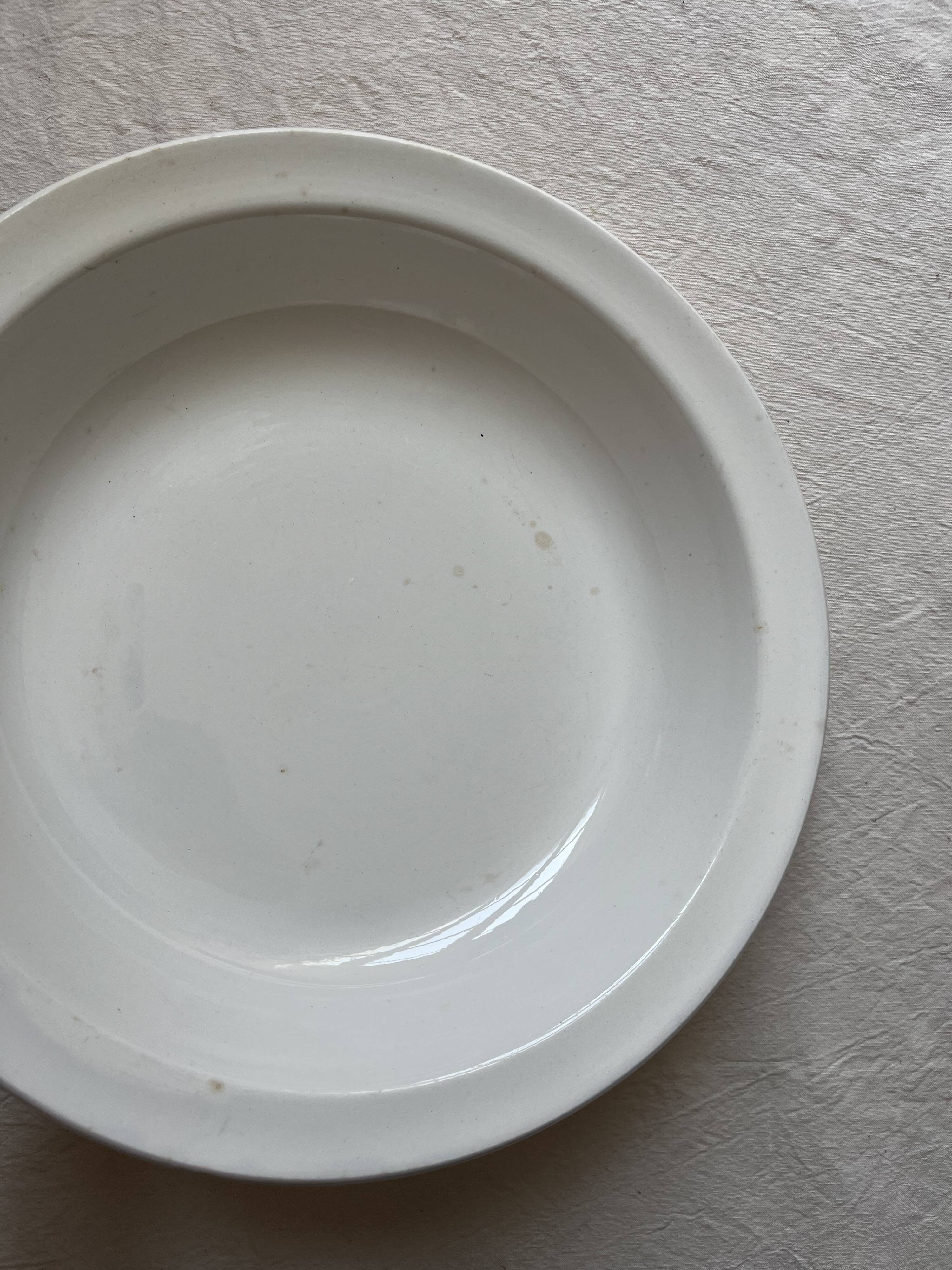 Hollow dish in ivory iron earth Digoin Sarreguemines