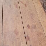 Rustic restaurant bistro table in solid oak, 1900 period - 1m85