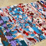Vintage Moroccan Berber Boucherouite rug 238 x 85 cm