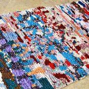 Vintage Moroccan Berber Boucherouite rug 238 x 85 cm