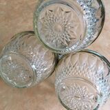 Servant or aperitif display consisting of 3 Reims glass containers