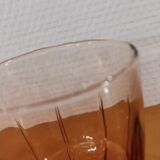 Set of 4 water glasses from the 30s smoked pink