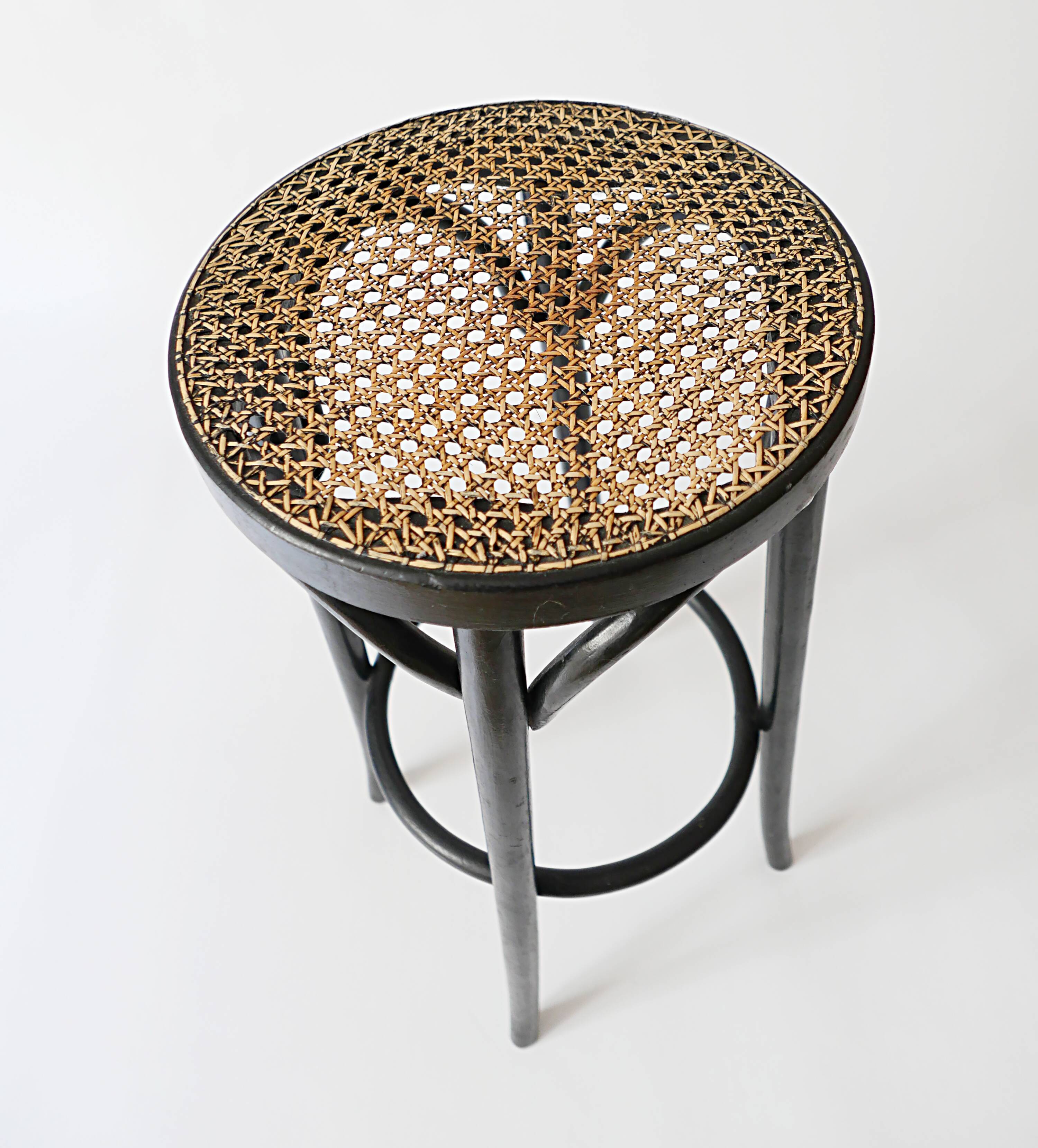 Vintage 1970s high bistro stool Bauhaus design