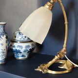 Art Nouveau table lamp + Art Deco globe