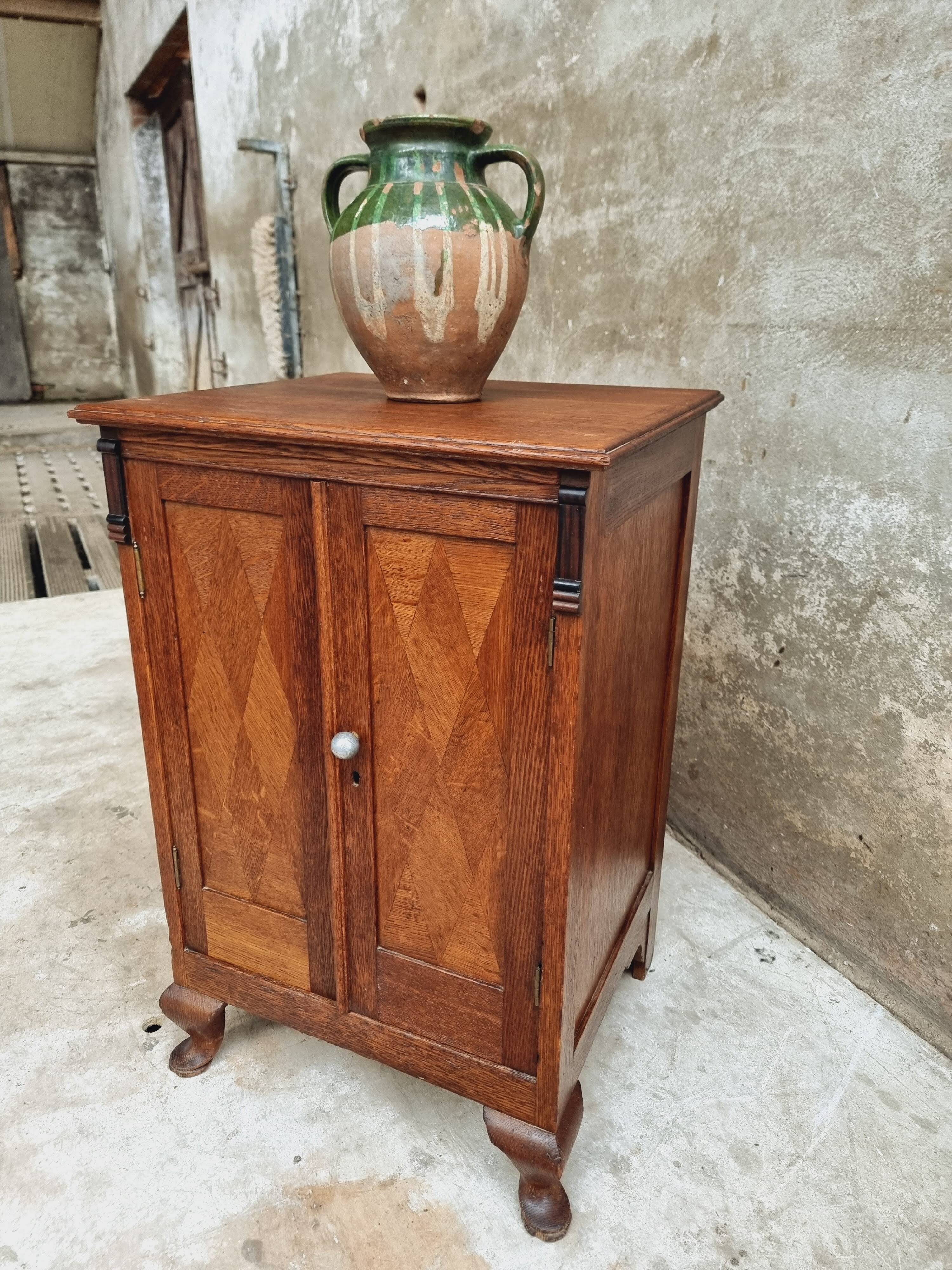 Antique small cabinet sideboard oak