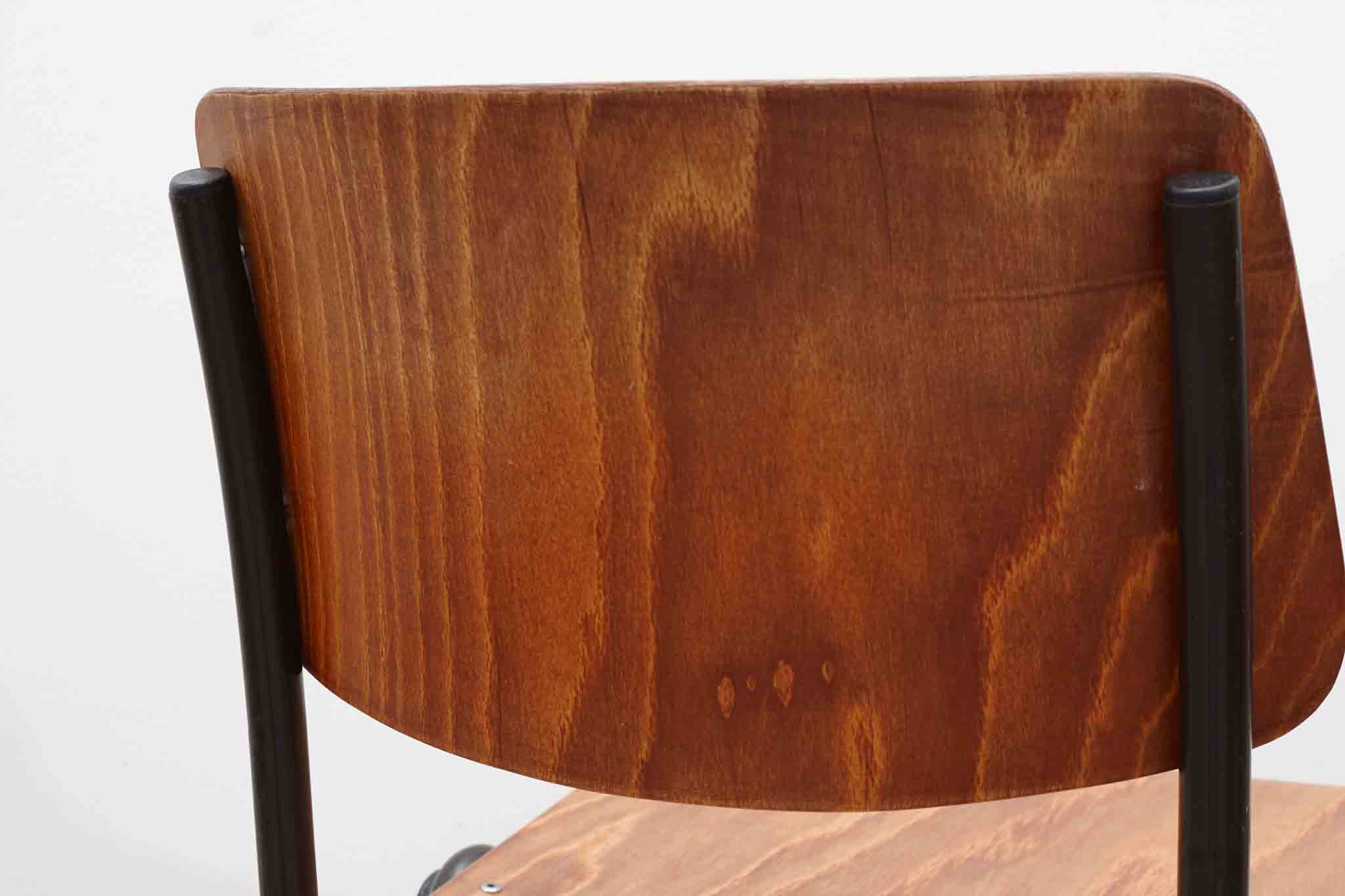 Galvanitas S35 oak and brown chair
