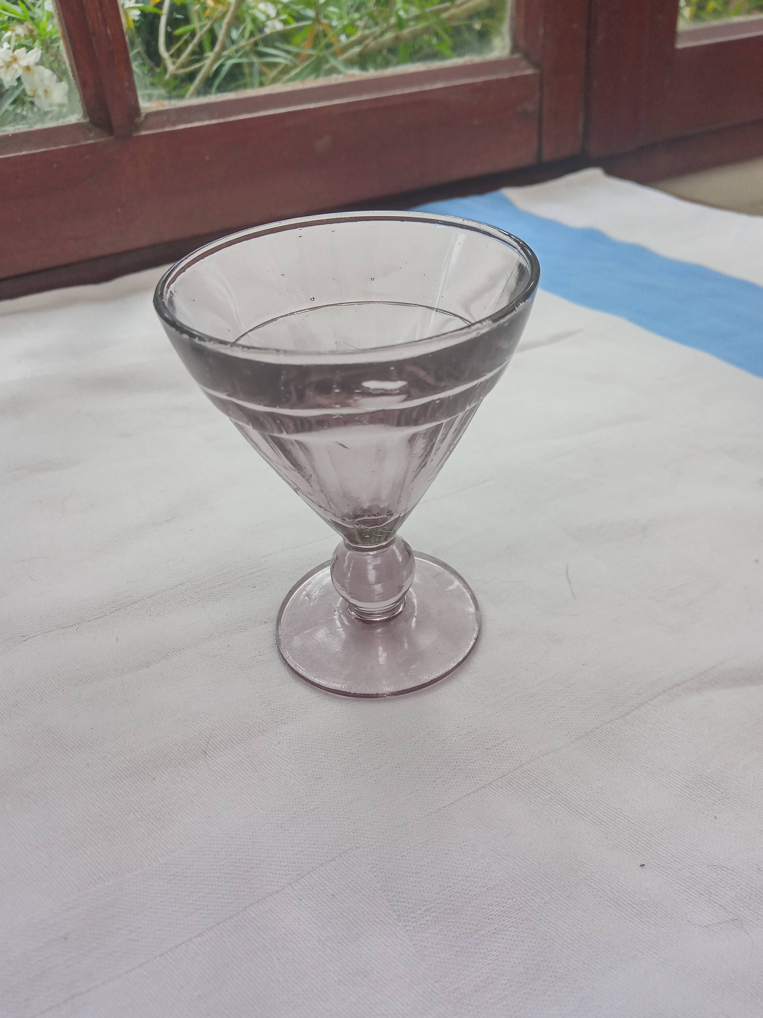 12 old bistro glasses