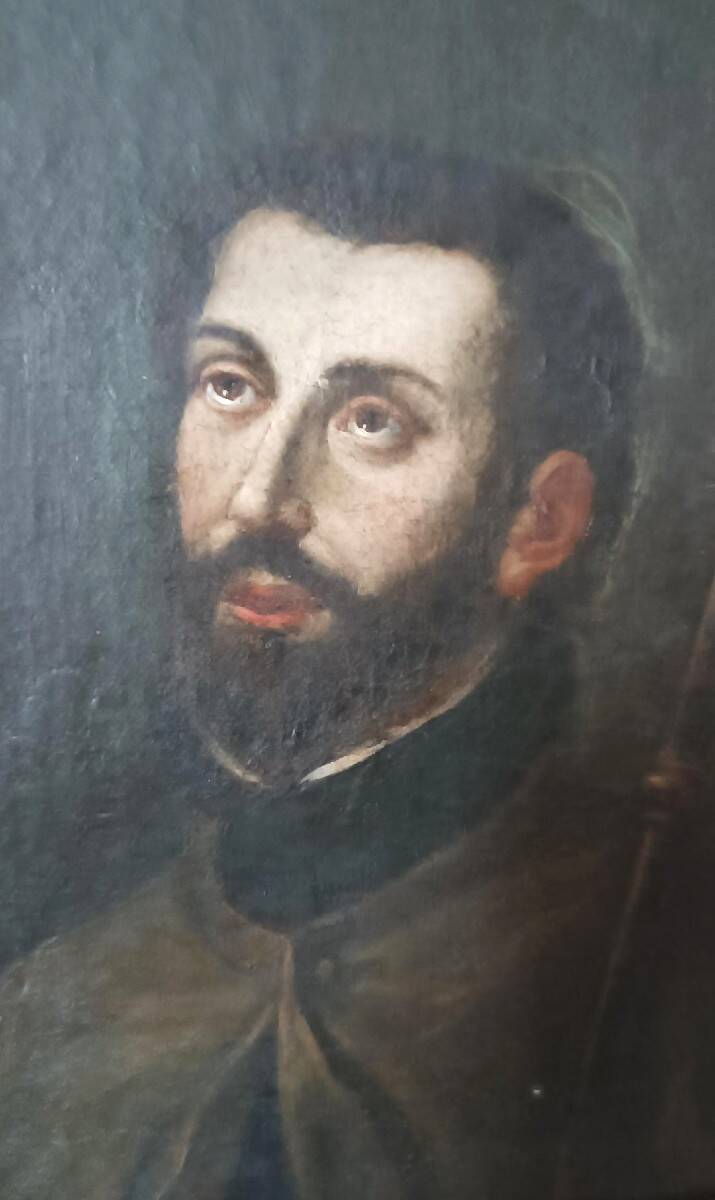 Ancient painting of Saint Francis Xavier - Italian school, late 17th century