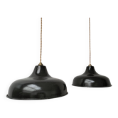 Pair of industrial pendant lights