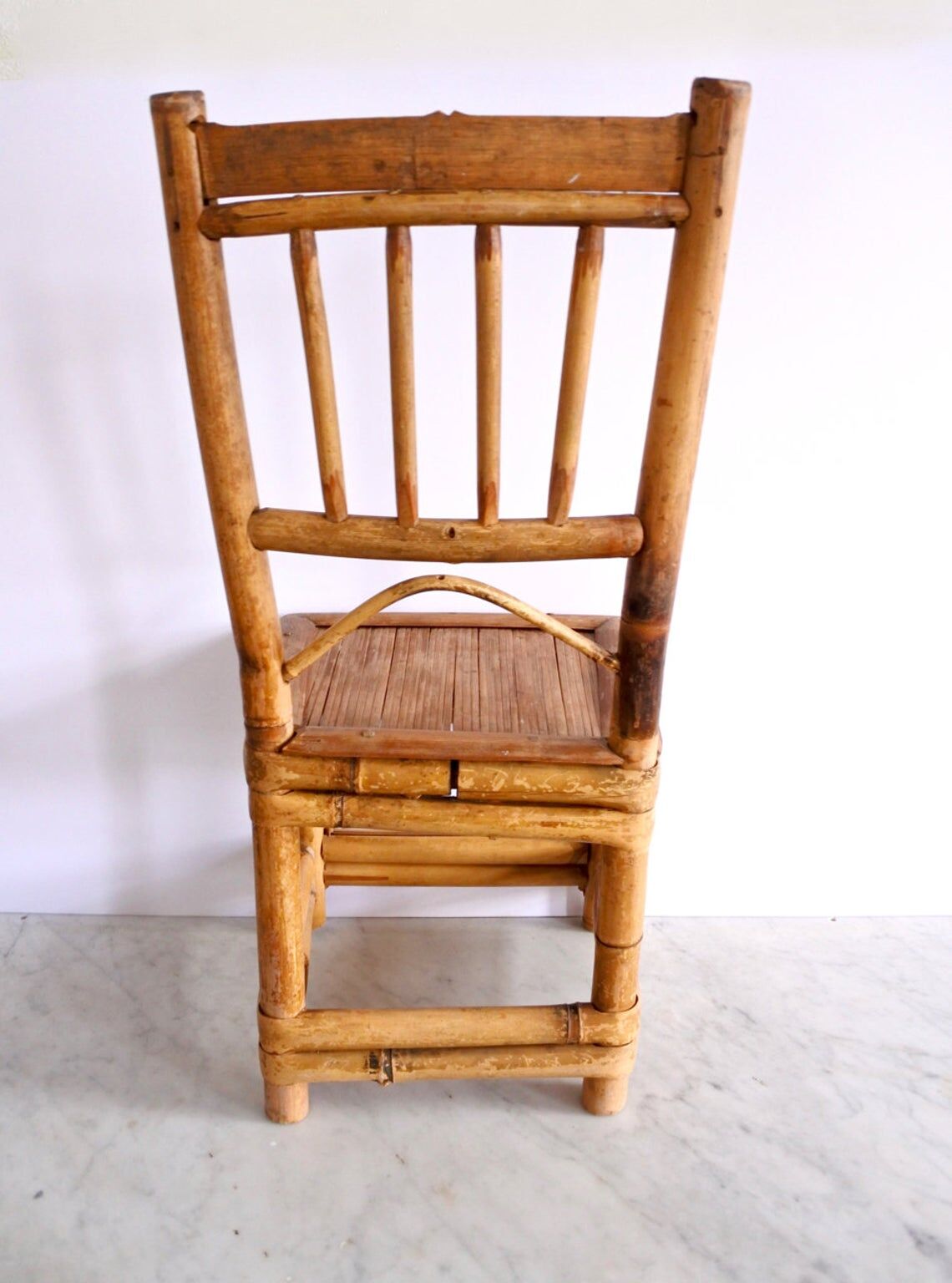 Vintage bamboo chair for children