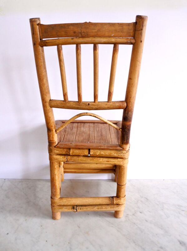 Chaise vintage en bamboo pour enfant