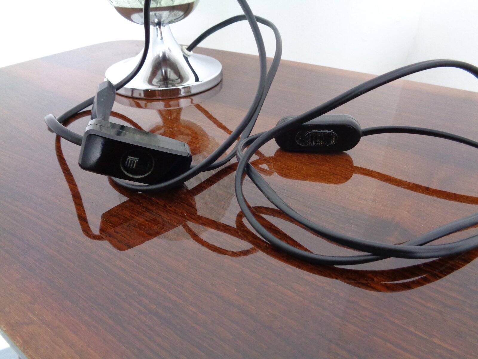 Glass Bubble Table Lamps, 1970s, Set of 2