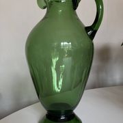 XXL glass vase pitcher from Empoli, blown, H40cm