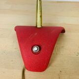 Pair of metal and brass lamps 50s Jean Boris Lacroix