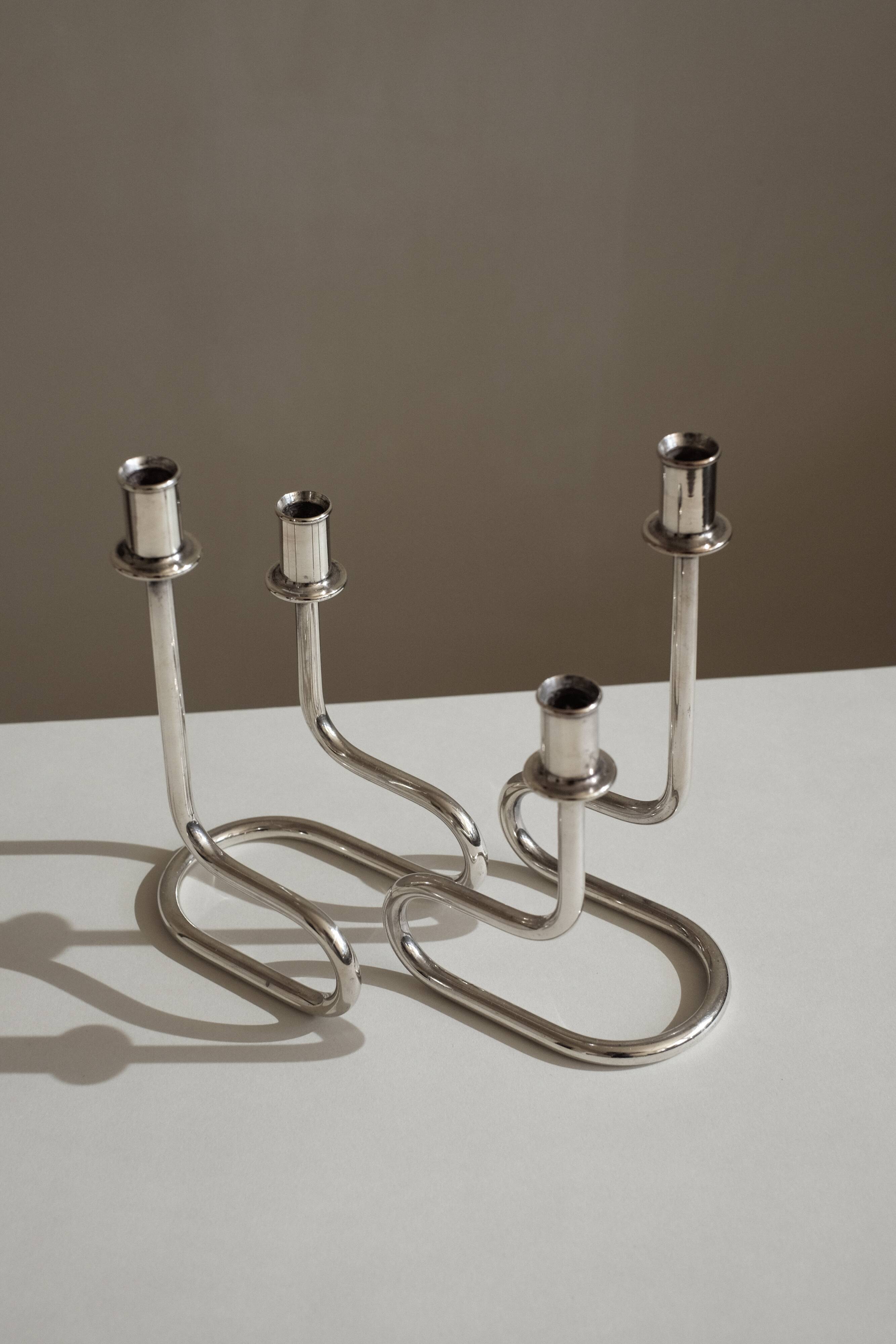Pair of Italian candlesticks by Gorham Maestri