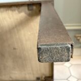 Roger Capron Herbier - Rectangular coffee table with patinated steel frame