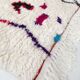 Moroccan Berber carpet Azilal unbleached with colored patterns 242x159cm