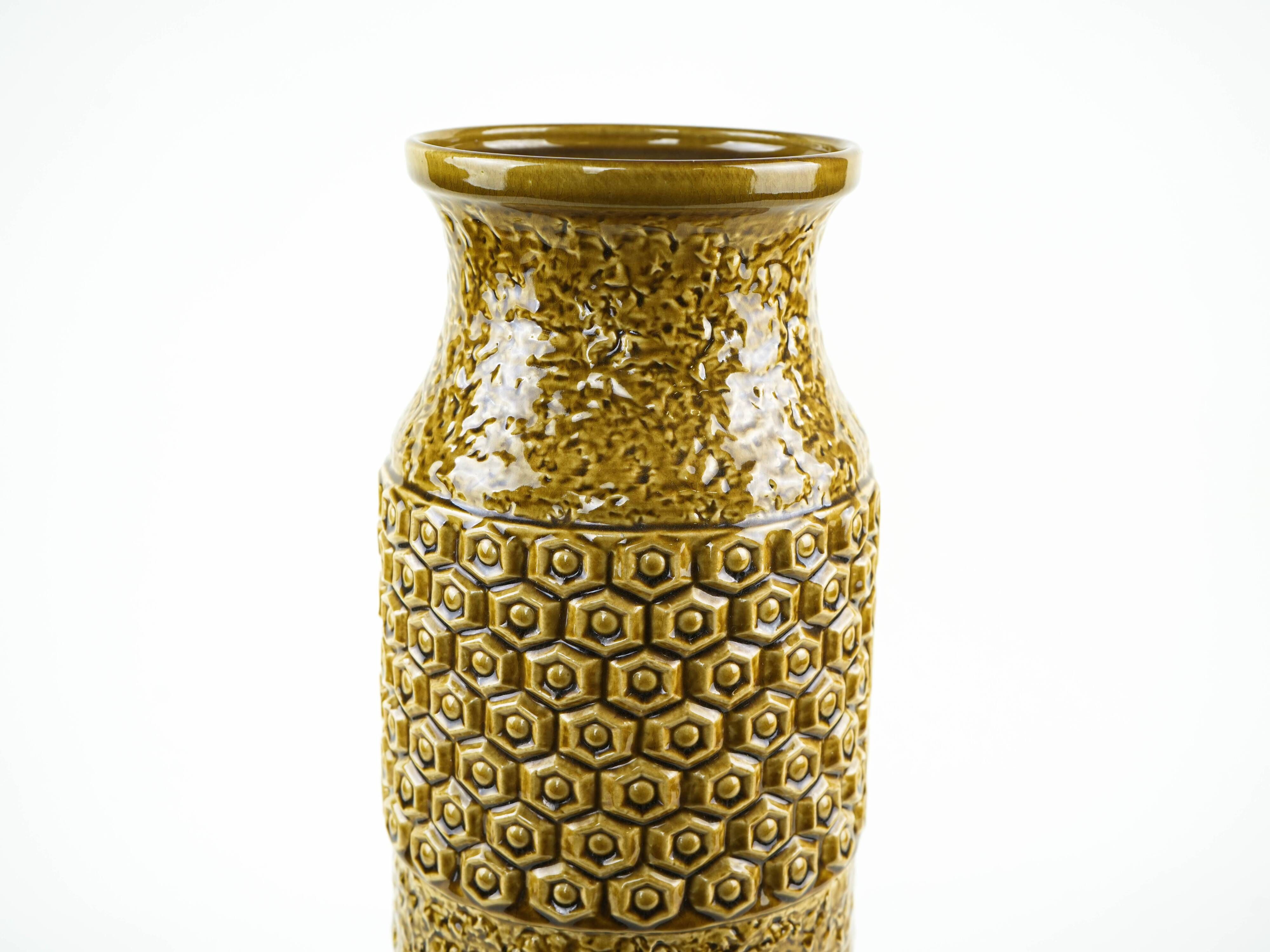 Ceramic vase by BAY Keramik with Fat Lava glaze, Germany, 1970s