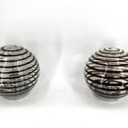 Pair of murano swirl glass table lamps, 1970s