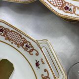 Antique Limoges porcelain dessert service, Lanternier & Cie, 10 plates