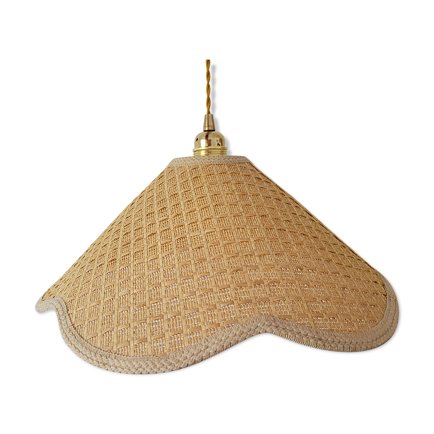 Rattan flower suspension