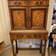 Lady bonheur du day secretary cabinet oak with marquetry and mother-of-pearl