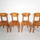 Ensemble de 4 chaises de salle à manger en pin Daumiller