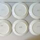 Set of 6 flat plates, fish shape, Sarreguemines France