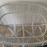White bench into rattan