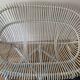 White bench into rattan