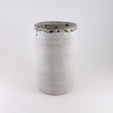 Vase rouleau blanc nuancé 1960
