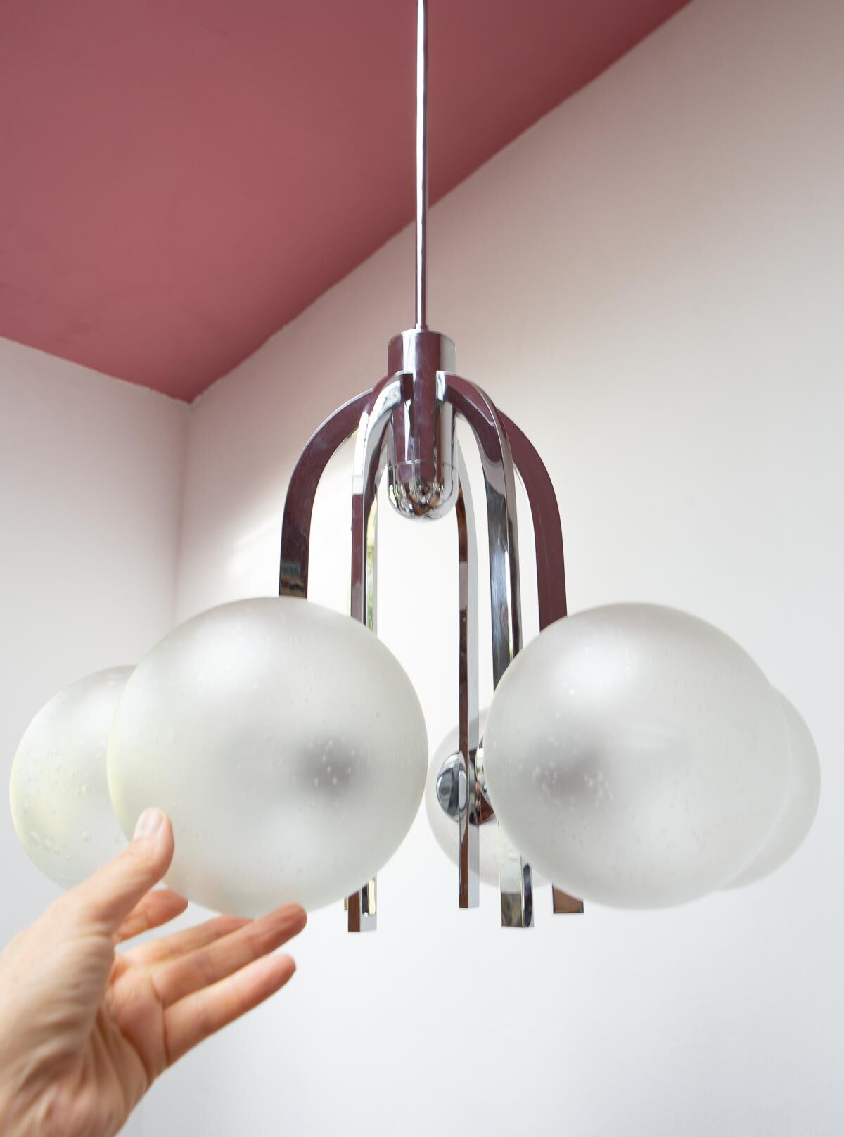 Vintage suspension Sputnik 6 balls 60s 60s